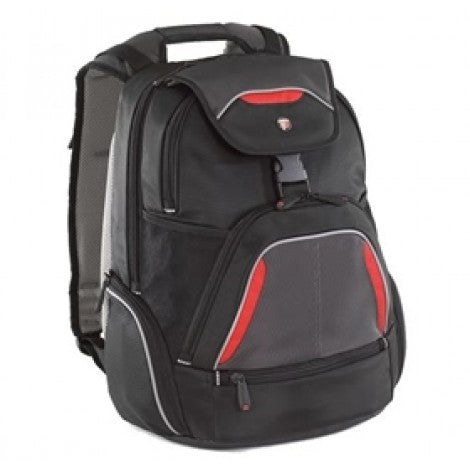 New Genuine Targus TSB034AU 15.6" Repel Backpack, Black/red/grey