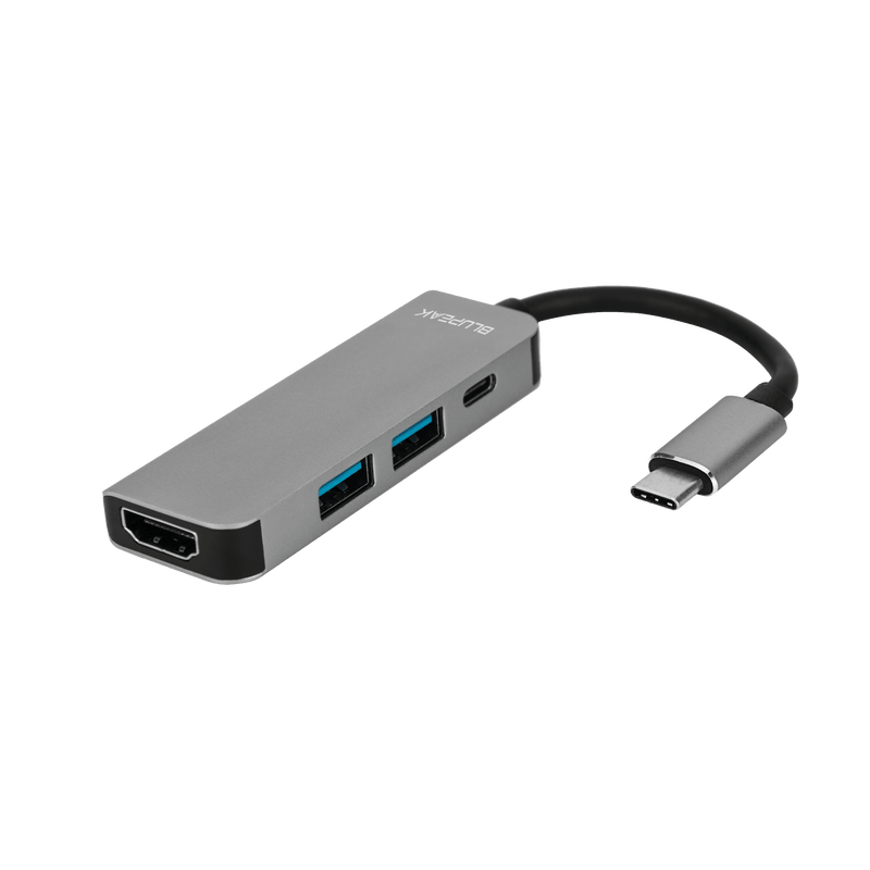 BLUPEAK USB-C MULTI-PORT HUB, 4K HDMI(1), USB3.0(2), USB-C(1), PD, 2YR WTY