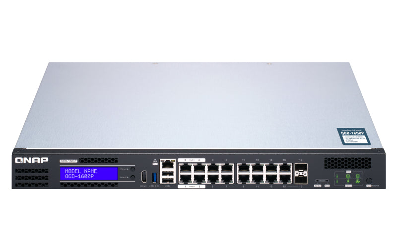 QNAP QGD-1600P Managed Gigabit Ethernet (10/100/1000) Black,Grey Power over Ethernet (PoE)