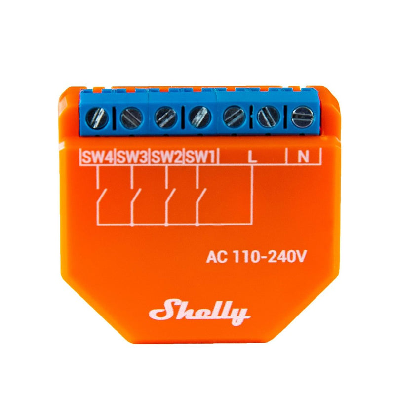 Shelly Plus i4 electrical relay Orange