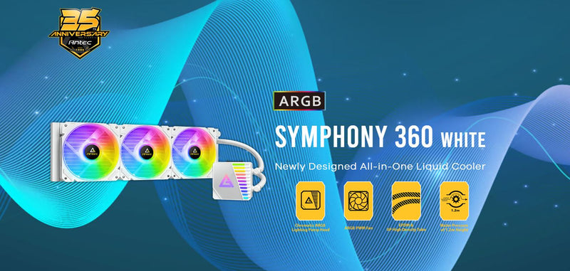 Antec Symphony 360 Processor All-in-one liquid cooler 12 cm White 1 pc(s)
