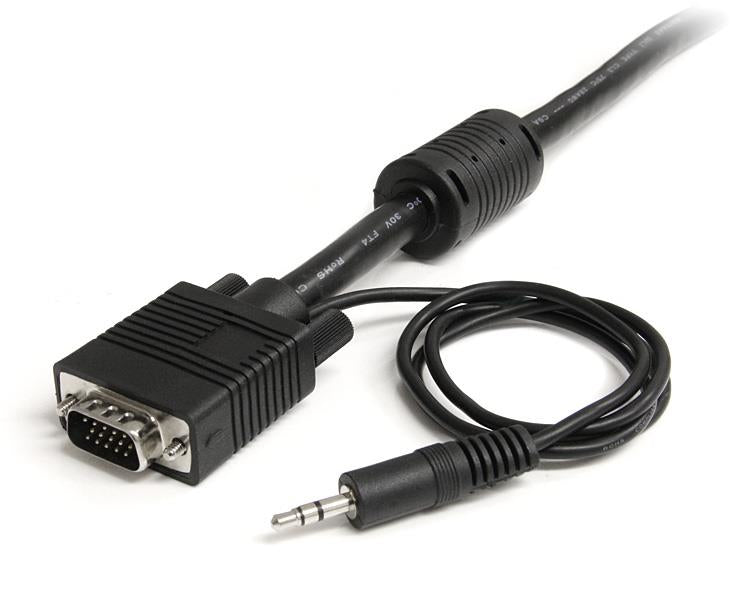StarTech 5m Coax High Resolution Monitor VGA Video Cable with Audio HD15 M/M