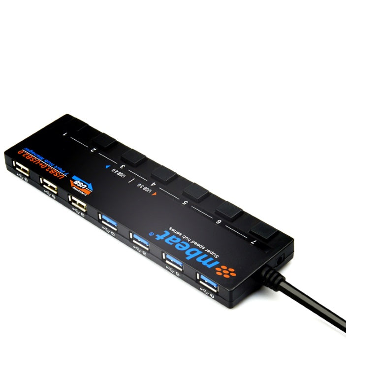 MBeat USB-M43HUB interface hub USB 3.2 Gen 1 (3.1 Gen 1) Type-A 5000 Mbit/s Black