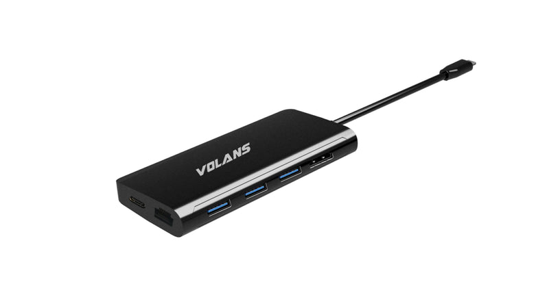 Volans VL-UCH3CLR laptop dock/port replicator Wired USB 3.2 Gen 1 (3.1 Gen 1) Type-C Black