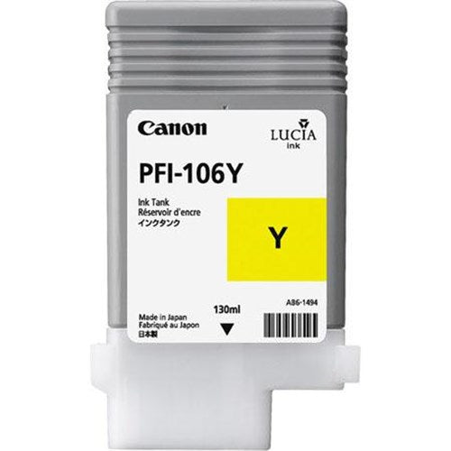 Canon PFI-106Y LUCIA EX YELLOW INK CARTRIDGE FOR IPF6300,IPF6300S,IPF6350,IP