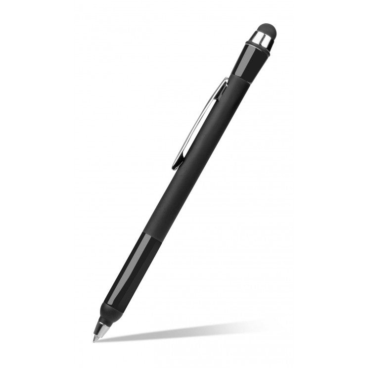 Cygnett 2-In-1 StyleWriter Stylus & Pen in Matte - Black (CY1223SPSWR), Dual Function, Suitable with Tablet & Phone Touch Screens, Fabric Tip Stylus