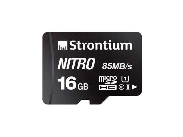 Strontium Technology Nitro 16GB micro SD Single Pack 85MB/s U1 Class