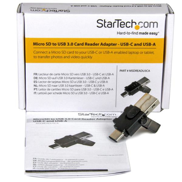 StarTech.com USB 3.0 Card Reader / Writer for microSD Cards - USB-C