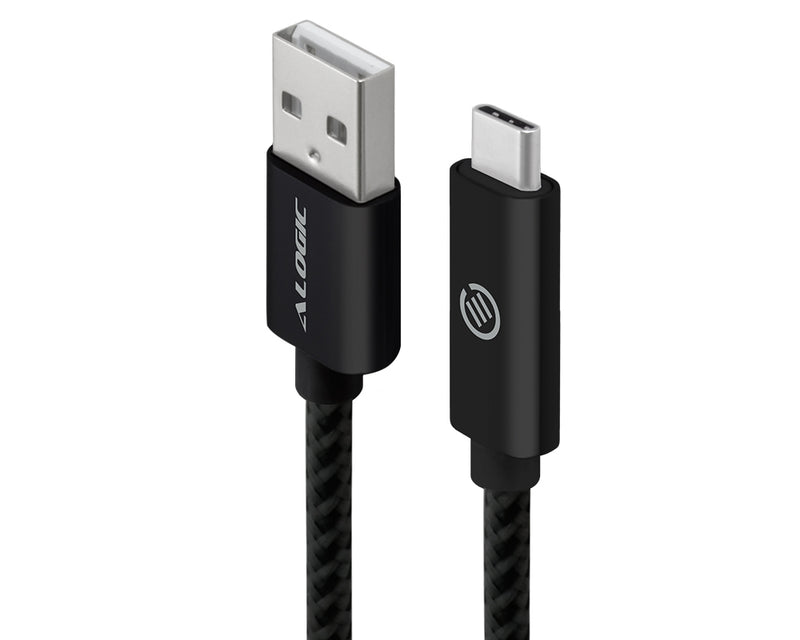 ALOGIC 3m USB 2.0 USB-C (Male) to USB-A (Male) - BLACK Aluminium