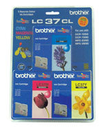 Brother LC37CL3PK ink cartridge 3 pc(s) Original Cyan, Magenta, Yellow