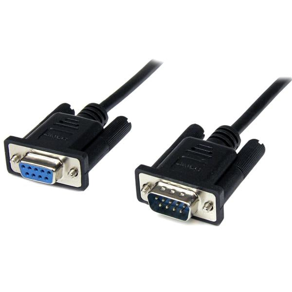 StarTech 2m Black DB9 RS232 Serial Null Modem Cable F/M