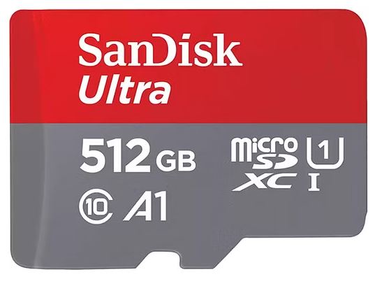 SANDISK 512GB Ultra MicroSDXC UHS-I Memory Card - 150MB/s -Capacity: 512GB - Compatibility: Suitable with microSDHC and microSDXC (SDSQUAC-512G-GN6)