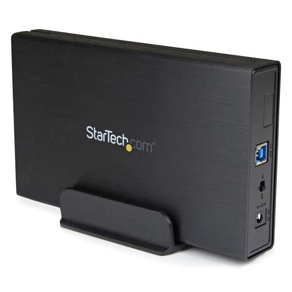 StarTech 3.5in Black USB 3.0 External SATA III Hard Drive Enclosure with UASP for SATA 6 Gbps – Portable External HDD