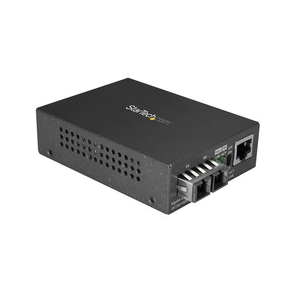 StarTech Multimode (MM) SC Fiber Media Converter for 10/100/1000 Network - 550m Range - Gigabit Ethernet - 850nm - Full Duplex