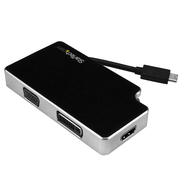 StarTech Travel A/V Adapter: 3-in-1 USB-C to VGA, DVI or HDMI - 4K