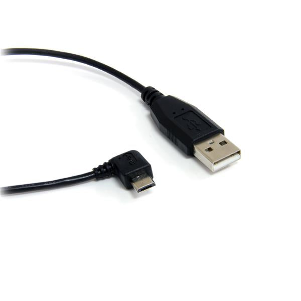 StarTech.com 1 ft Micro USB Cable - A to Right Angle Micro B