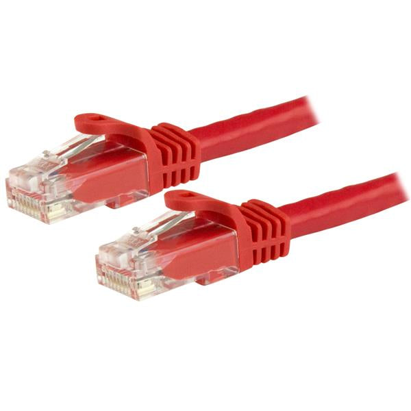 StarTech 3m CAT6 Ethernet Cable - Red CAT 6 Gigabit Ethernet Wire -650MHz 100W PoE RJ45 UTP Network/Patch Cord Snagless w/Strain Relief Fluke Tested/Wiring is UL Certified/TIA