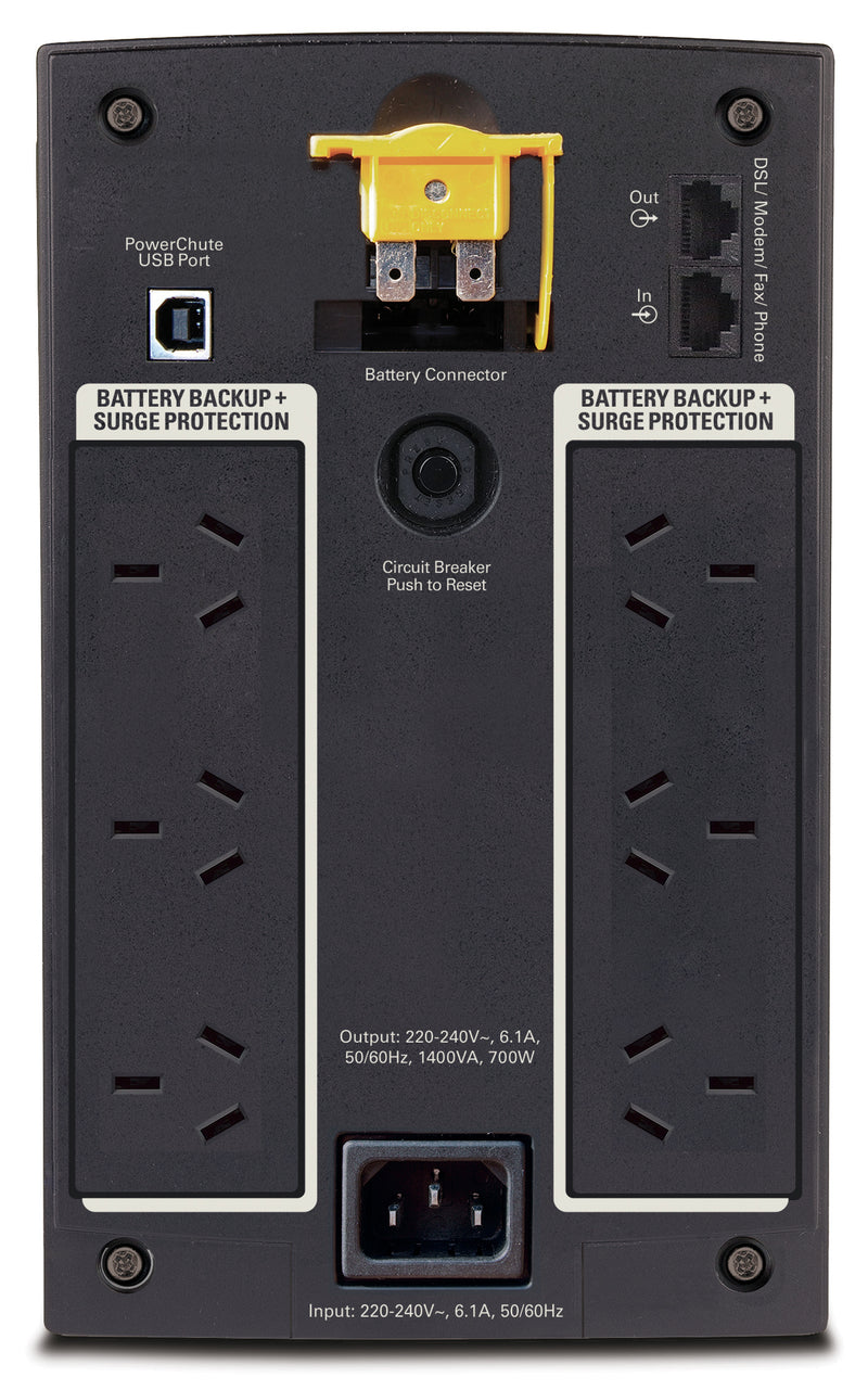 APC Back-UPS Line-Interactive 1.4 kVA 700 W