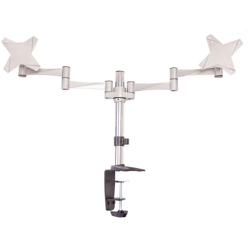 Astrotek Dual Monitor Arm Desk Mount Stand 43cm for 2 LCD Displays 21.5' 22' 23.6' 24' 27' 8kg 30° tilt 180° swivel 360° rotate VESA 75x75 100x100