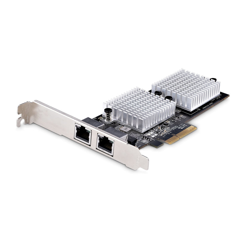 StarTech 2-Port 10GbE PCIe Network Adapter Card, Network Card for PCs/Servers, Six-Speed PCIe Ethernet Card with Jumbo Frame Support, NIC/LAN Interface Card, 10GBASE-T and NBASE-T