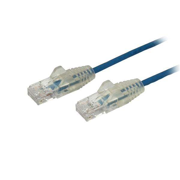 StarTech 2.5 m CAT6 Cable - Slim - Snagless RJ45 Connectors - Blue