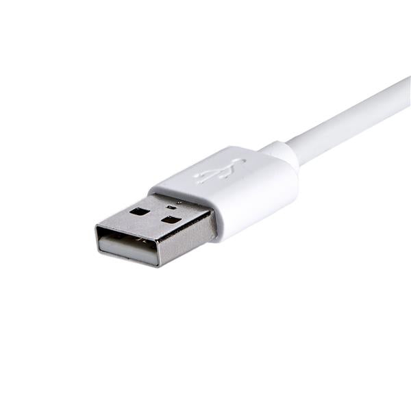 StarTech 2 m (6 ft.) USB to Lightning Cable - Right Angle iPhone / iPad / iPod Charger Cable - 90 Degree Lightning to USB Cable - Apple MFi Certified - White