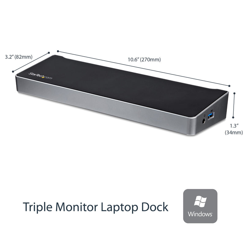 StarTech Triple-Monitor USB 3.0 Docking Station - 1x HDMI - 2x DisplayPort