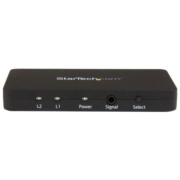 StarTech 2-Port HDMI automatic video switch w/ aluminum housing and MHL support – 4K 30Hz
