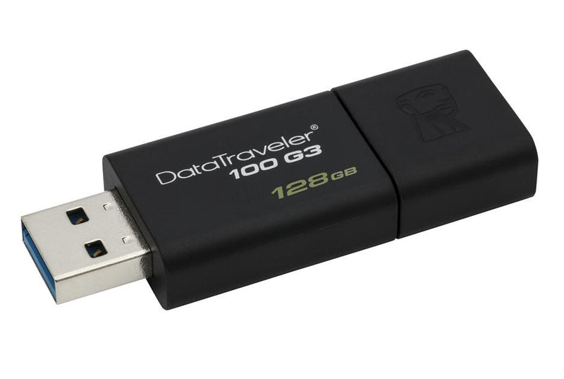 Kingston Technology 128GB USB3.0 Flash Drive Memory Stick Thumb Key DataTraveler DT100G3 Retail Pack 5yrs warranty LS->U