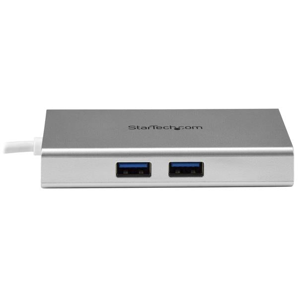 StarTech USB-C Multiport Adapter - USB-C Travel Docking Station w/ 4K HDMI - 60W Power Delivery Pass-Through, GbE, 2pt USB-A 3.0 Hub - Portable Mini USB Type-C Dock for Laptop - White