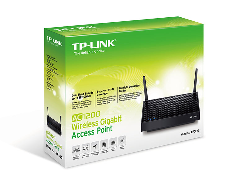 TP-LINK AC1200 Wireless Gigabit Access Point wireless router Gigabit Ethernet Dual-band (2.4 GHz / 5 GHz) Black