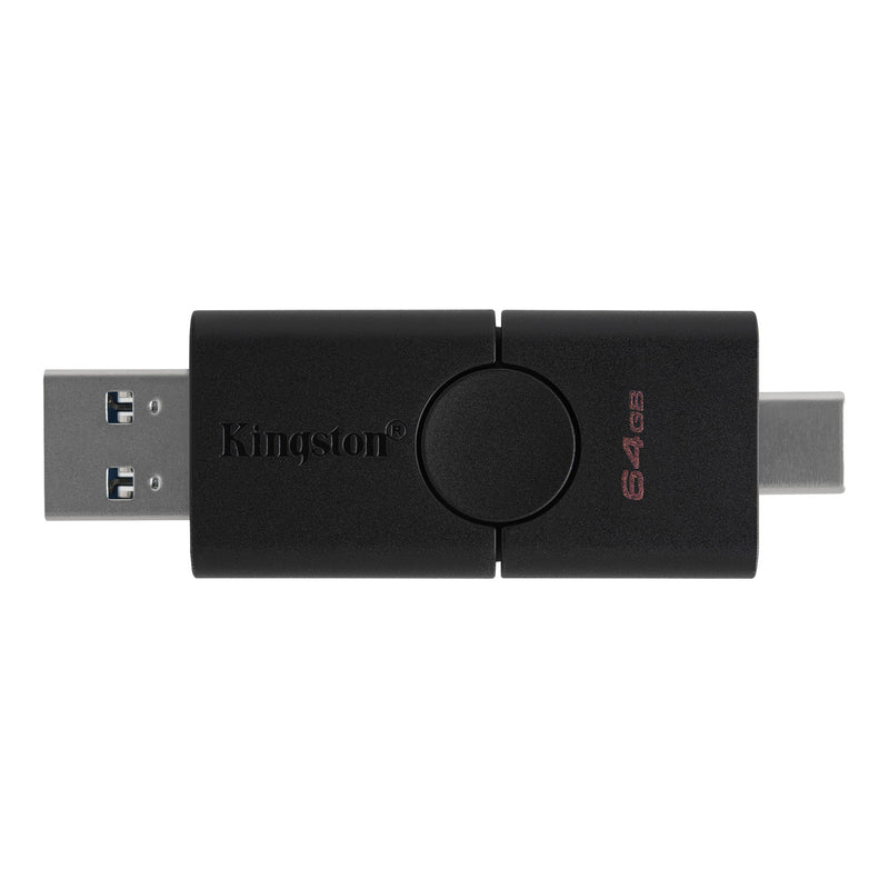 Kingston Technology DataTraveler Duo USB flash drive 64 GB USB Type-A / USB Type-C 3.2 Gen 1 (3.1 Gen 1) Black