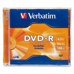 Verbatim DVD-R 4.7GB 16X Branded 1pk Jewel Case 1 pc(s)