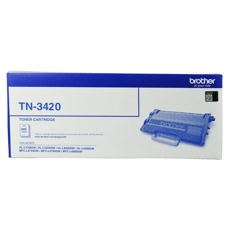 Brother TN-3420 Mono Laser Toner - High Yield to suit HL-L5100DN, L5200DW, L6200DW, L6400DW & MFC-L5755DW ,