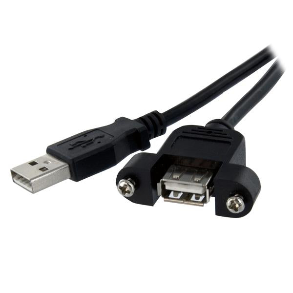 StarTech 1 ft Panel Mount USB Cable A to A - F/M
