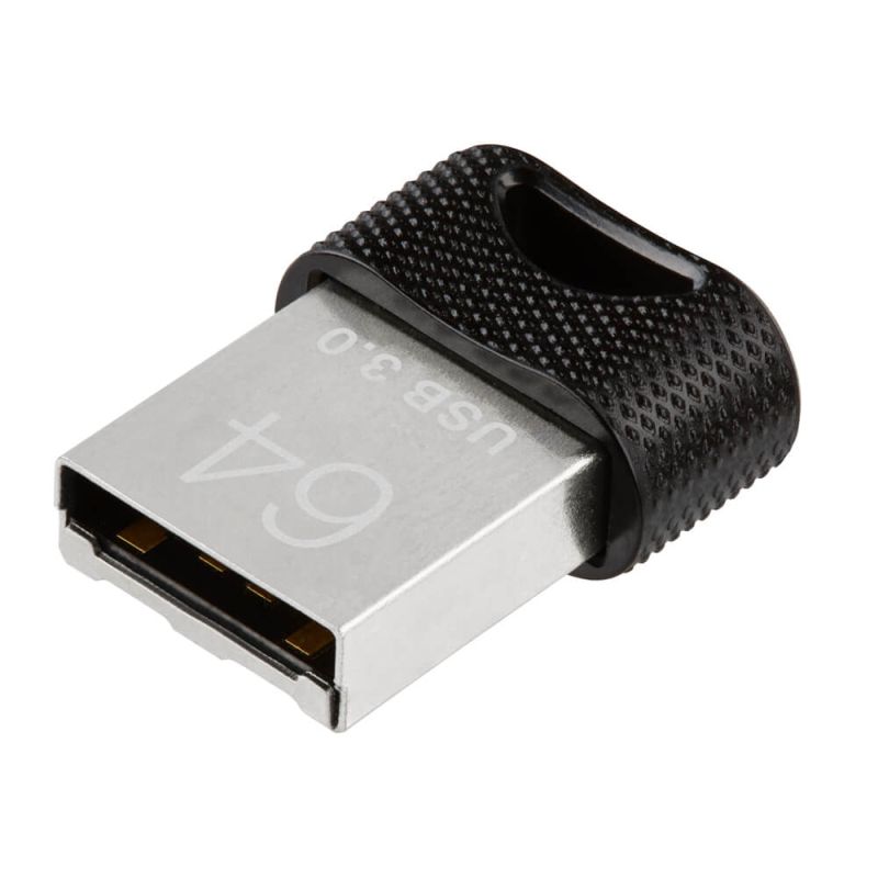 PNY Elite-X Fit USB flash drive 64 GB USB Type-A 3.0 Black, Stainless steel