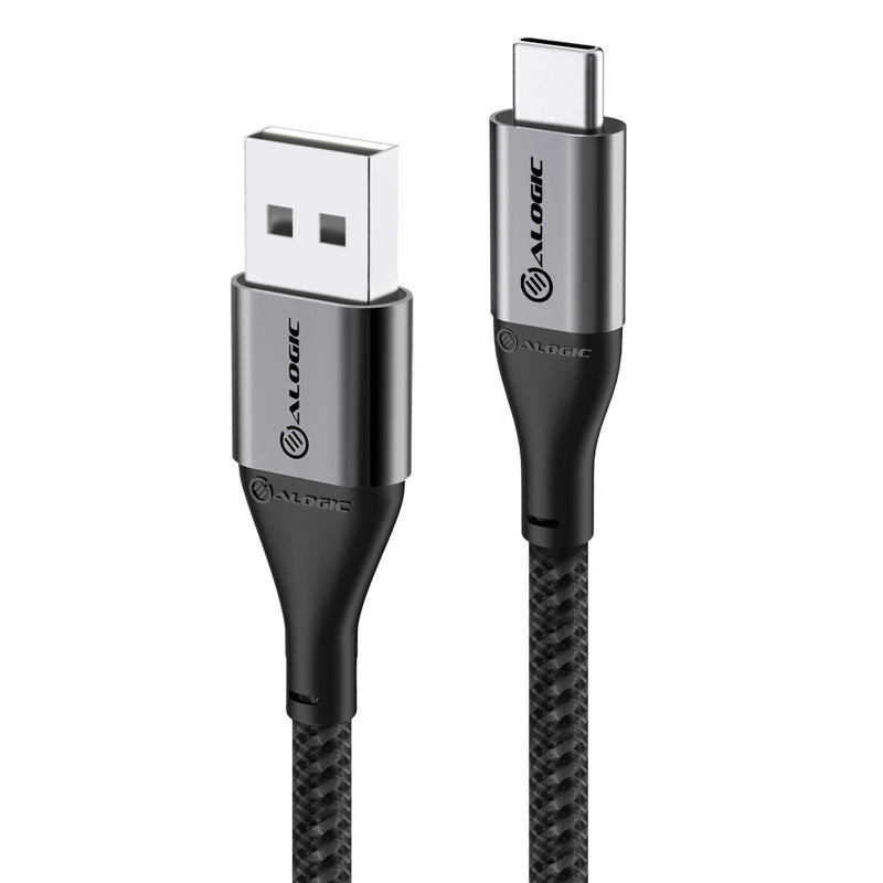 ALOGIC Super Ultra USB 2.0 USB-C to USB-A Cable - 3m – 3A/480Mbps – Space Grey