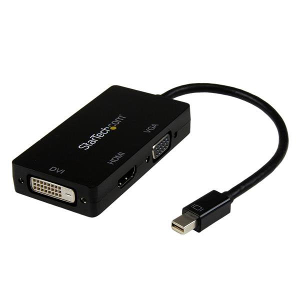StarTech Travel A/V Adapter: 3-in-1 Mini DisplayPort to VGA DVI or HDMI Converter