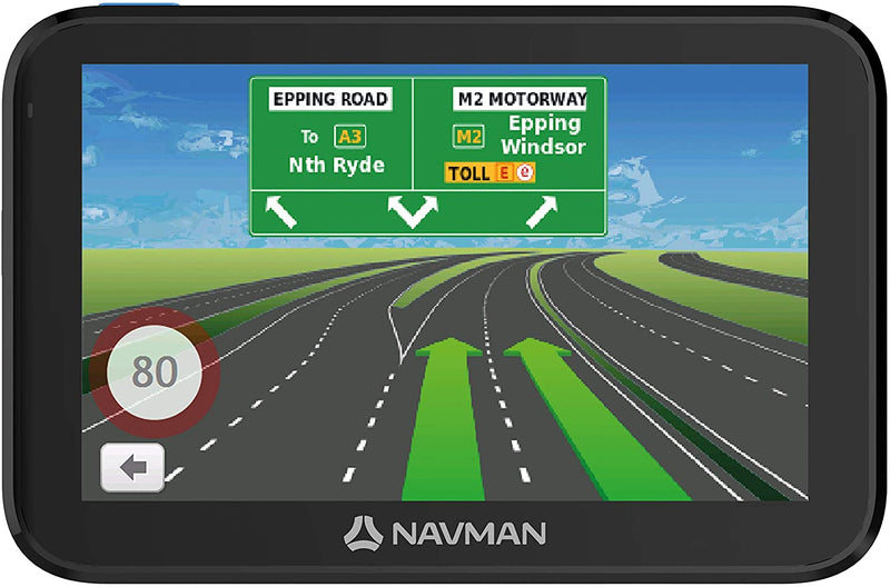NAVMAN CRUISE550MT 5-INCH CAPACITIVE TOUCHSCREEN ANZ FREE MAPS INCLUDED BT HANDSFREE ADVANCED LANE GUIDANCE SPOKEN STREET NAMES 3D JUNCTION VIEWS REAL SIGNAGE VEHICLE POWER ADAPER WITH USB PORT