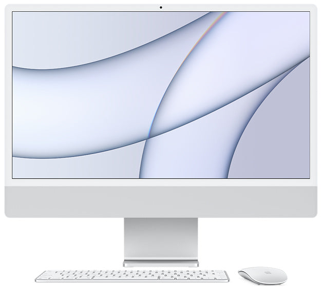 Apple iMac M1 24in/Silver/Apple M1 with 8-core CPU, 8-core GPU, /8GB/256GB SSD/Magic Mouse/Magic KB with Touch ID & Num Keypad /Gb Ethernet/