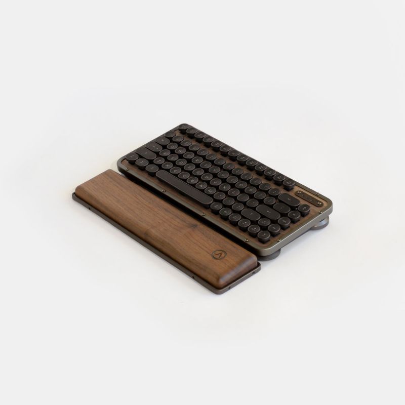 Azio RETRO COMPACT keyboard USB + Bluetooth QWERTY US English Black, Brown