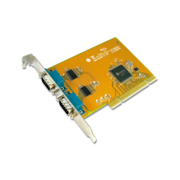 Sunix COMCARD-2P SER5037A Dual Port Serial IO Card PCI Card; speeds up to 115.2Kbps; Support Microsoft Win