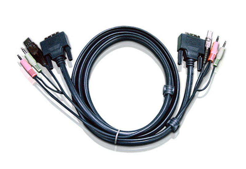 Aten 2L7D02UD KVM cable 1.8 m Black