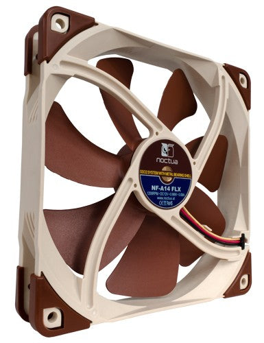 Noctua NOC-NF-A14-FLX Computer case Fan 14 cm Beige, Brown