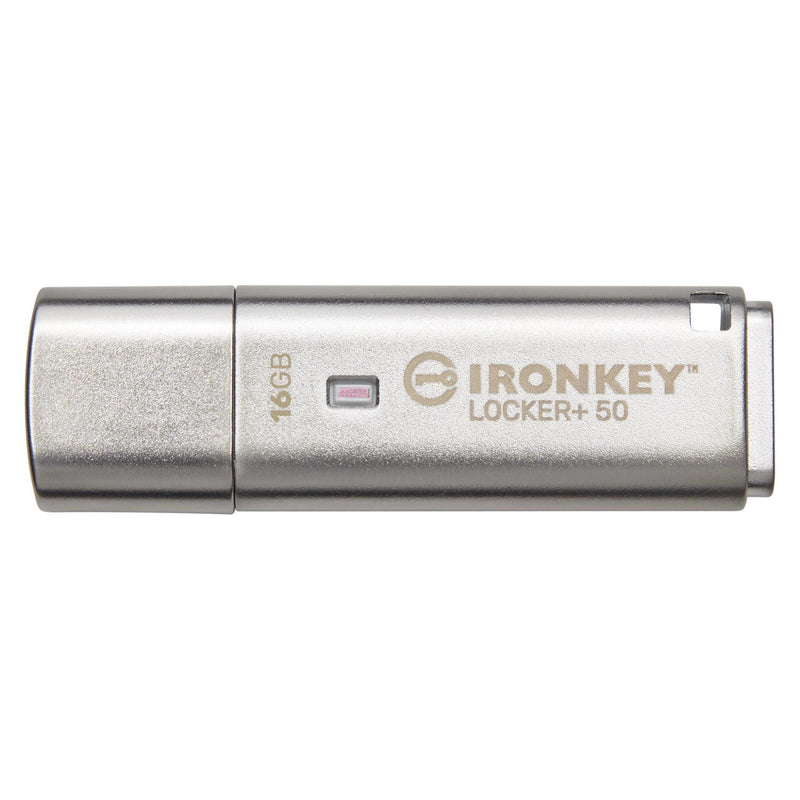 Kingston IronKey Locker+ 50 USB flash drive 16 GB USB Type-A 3.2 Gen 1 (3.1 Gen 1) Silver