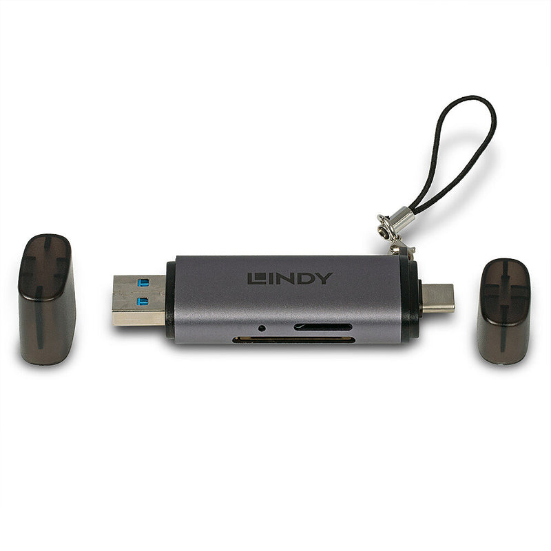 Lindy USB 3.2 Type C & A SD / Micro SD Card Reader