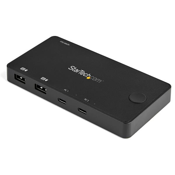 StarTech 2 Port USB C KVM Switch - 4K 60Hz HDMI - Compact Dual Port UHD USB Type C Desktop Mini KVM Switch with USB C Cables - Bus Powered - MacBook iPad Pro ThinkPad IdeaPad EliteBook
