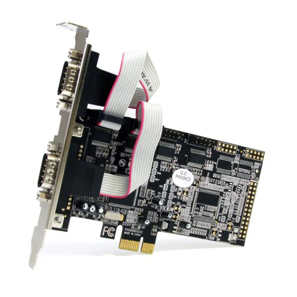 StarTech 4 Port Native PCI Express RS232 Serial Adapter Card with 16550 UART