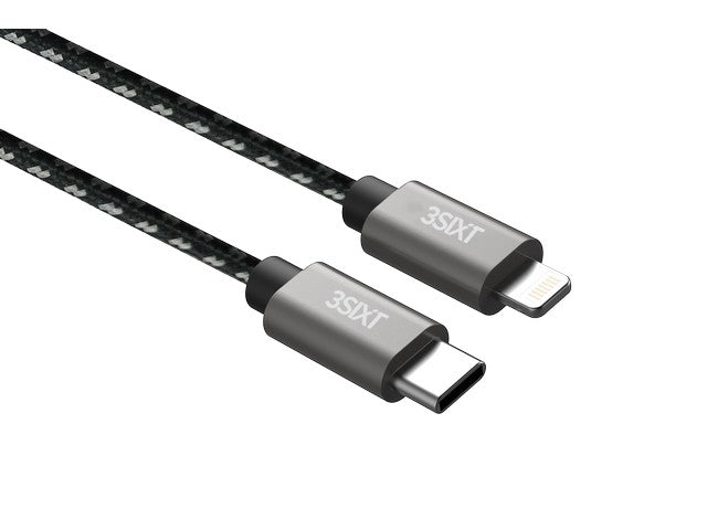 3SIXT BLACK Cable - USB-C to Lightning - 2m