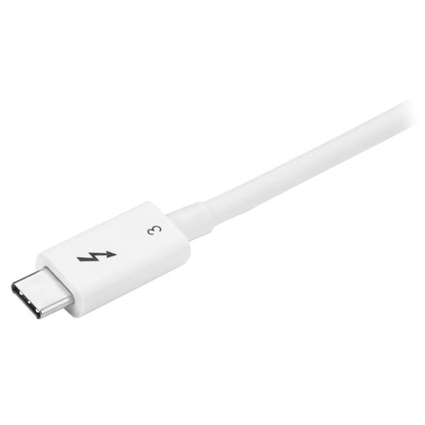 StarTech Thunderbolt 3 Cable - 40Gbps - 0.5m - White - Thunderbolt, USB, and DisplayPort Suitable
